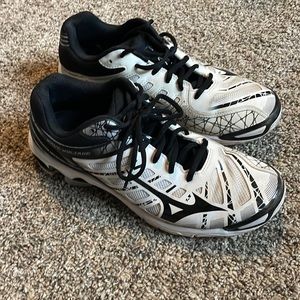 White and Black Volleyball Shoes